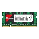 Kuesuny 2 GB DDR2 800 MHz Sodimm Ram PC2-6400 PC2-6400S 1,8 V CL6 200 Pin 2RX8 Upgrade der Nicht gepufferten Notebook-Laptop-Speichermodule ohne ECC