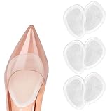 URAQT Fusspolster Pads,3 Paar Silikon Pads Vorfuß Gelpolster Vorderfuß Schuheinlagen Antislip für Gelpolster Vorderfuß Fersenschutz High Heels Schuhpads, Einlegesohlen Vorfuß, Ballenpolster