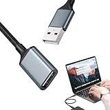 USB-Kabelverlängerung - USB-Kabelverlängerung | USB 3.0-Verlängerungskabel (Stecker auf Buchse) | USB-Verlängerungskabel | Nylon geflochten, kompatibel mit Webcam, Telefon, Maus, Tastatur, Drucker, Fe