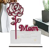 Holzrose Blumendekor | Blumenständer Aus Holz Deko | Tischdekoration Für Zuhause Rosengesteck Muttertag Geschenkideen Hochzeit Einzug Wohnzimmer Schlafzimmer Jubiläum Für Mama