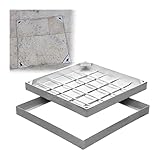 Versenkter Schachtdeckel und Rahmen – eingebetteter Edelstahldeckel für Terrassen, Gärten, Schulen