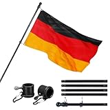 Teleskop Fahnenstange,360° Drehbaren Fahnenmast 1,8 m,Verwicklungsfreien,für Reiseleiter Camping Lehrer Ausflüge Wettbewerbe(A)