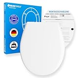 ATHLON TOOLS WC-Sitz mit Softclose, Oval, Quick-Release, Toilettendeckel mit Absenkautomatik, ultraschnell abnehmbar
