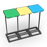 Mongardi: Mr. B Tris Mülltonnenbox aus Polypropylen-Harz, einfach zu montieren, für Müllsäcke von 80 – 110 l, robust, für Innen- und Außenbereich, 97 x 36 x 80 cm