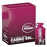 OMNi POWER Carbo Gel (12er Pack) | Energygel für schnelle und einfache Energie | Innovative gelartige Textur | 25 g Kohlenhydrate pro Portion | Geschmacksneutral | Vegan | 12 x 40 g Gel