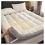 Faltbare und tragbare japanische Bodenmatratze, aufrollbar, Futon-Matratze, schwarze Matte für Erwachsene, 180 x 200 cm, Weiß