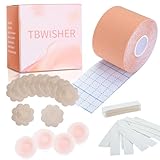 Tbwisher Boob Tape für Brustlift Boobytape -Sticky Body Tape für Push-up Form für Brust Support Lift (Beige, one Size)