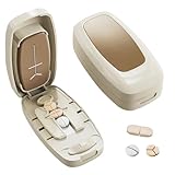 Tablettenteiler für alle Tabletten Tragbarer Tablettenschneider Medizinschneider Kann Tabletten 1 in 2 unterteilt 1 in 4 unterteilt Medikamentenbox für Reise &Haustier Täglichen Gebrauch (A)