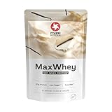 MaxiNutrition 100% Whey Premium-Proteinpulver Vanille 420g, ohne künstliche Aromen, Eiweißpulver aus 100% Molke, ergibt 14 Protein-Shakes à 23g Eiweiß, low carb, inkl. Vitamin B6, Made in Germany