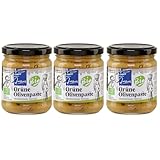 Jassas Griechische Olivenpaste grün 3x 195g Glas | Bio-Zertifiziert | Jassas | +20ml Jassas Olivenöl