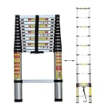 Mehrzweck-Teleskopleiter aus Aluminium, robuste, kompakte Teleskop-Verlängerungsleiter für technische Lofts, Verlängerungsleitern für den Heimgebrauch, Dach-Wohnmobil-Outdoor-Aktiv
