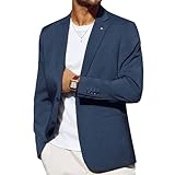 PJ PAUL JONES Herren Sakko Sportlich Freizeit Blazer Business Elegante Anzugjacke mit 2 Knöpfe (M, Navy Blau)