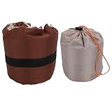 Adfaga Aufblasbares Campingkissen, ergonomische Nackenstütze, tragbares Reisekissen für Rucksackreisen, Flugzeug, Büro, mit PU-Schaumstoff-Futter, leichtes, kompaktes Design, inklusive