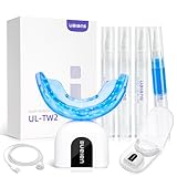 Ualans Teeth Whitening Kit, Professionelle Zahnbleaching Set, 32 LED, 3 * 4ml Bleaching Gel, Beruhigungsgel, Sichere Schmerzlose Zahnaufhellung & Weiße Zähne, 10 Minuten Bleaching Zähne