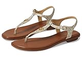 Michael Kors Damen Mallory Thong Flat Sandal, pale gold, 41 EU