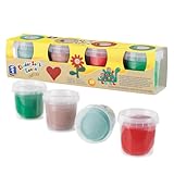 Feuchtmann Kinder Soft KNETE Nature - 4 x 150g weiche Kinderknete, ungiftig, vegan und glutenfrei, lufttrocknende Knetmasse im Knetset für kreatives Spielen (ab 2 Jahren)