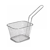 Mini-Frittierkorb – quadratischer Kochkorb für Chips und Snacks – 1 Stück Fritteusen-Werkzeug – perfekt zum Braten, Luftbraten und Kochen köstlicher frittierter Lebensmittel