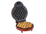 Korona 41005 Bubble Waffeleisen | Party-Waffeleisen | Eiswaffeln | 1000 Watt | Waffeldurchmesser 18 cm | automatische Temperatureinstellung, Rot