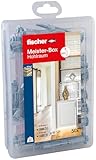 fischer Meister-Box Hohlraum, 50-teiliges Dübel- und Schraubenset, 10 mm Durchmesser, 37-65 mm Länge, für Heimwerker und Profis, optimal für Gipskartonplatten einfach und doppelt beplankt