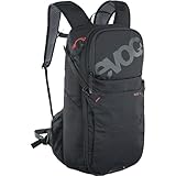 EVOC RIDE 16 Fahrradrucksack, Backpack für Outdoor-Aktivitäten & Alltag (Trekkingrucksack mit cleverem Taschenmanagement, belüftet durch Rückenpolsterung, Trinkrucksack mit Trinkblasenfach), Schwarz