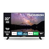 Thomson 32 Zoll (80 cm) HD LED Smart TV mit Fire TV, Alexa Sprachsteuerung, AirPlay, Wi-Fi, Triple Tuner (Kabel/Satellit/Antenne), Bluetooth 5.0, HDMI, USB, AV IN, CI+, 32HF2S34