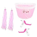 Sosoport 1 Satz Scooter -Band Wiege Fahrrad Gelb Zubehör Korb Griffe Für Handhaben Bike Basket Kinderbike Radfahren Fahrraddekore Zarte Fahrrad-Streamer Plastik