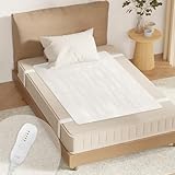 GOTCOZY Heizdecke Wärmeunterbett - Elektrische Wärmedecke mit Abschaltautomatik 10 Stunden Timer und 5 Wärmestufen Überhitzungsschutz Wärmedecke für Gängigen Matratzen Maschinenwaschbar 150x80cm