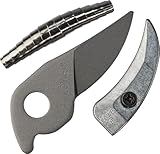 Original LÖWE Ersatzteilset 8.007 Ersatzteile für Amboss Gartenschere - 5 teiliges Set aus Ersatzklinge Ersatzamboss Ersatzfeder Schrauben für Ambossscheren mit Bypass-Geometrie 8.104 8.107 8.109