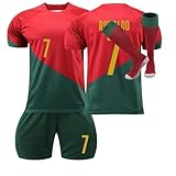 Umiquansome Trikot für Kinder 24/25 No.7 Fußball Trikot Heim/Auswärtstrikot Fussball Trikot Football Jersey Fußballtrikot Kinder, Shorts und Socken Fussball Set für Junge Herren Anzug