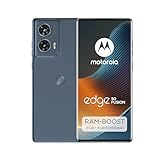 Motorola Moto Edge50 Fusion Smartphone (6,7''-FHD+-pOLED-Display,50-MP-Kamera,8/256 GB,5000 mAh, inkl. 68W-Ladegerät, Android 14) Forest Blue,inkl. Schutzcover+Handyhalterung[Exklusiv bei Amazon]