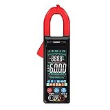 Bsowte Stromzange, DC/Wechselstrom, digital, 6000 Zählungen, 400 A, Multimeter, einfarbige Anzeige, Spannungsprüfer FS8330Pro+