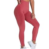 Sport Leggings Scrunch Damen, Boom Booty Frauen Leggings|Sportleggins Seamless Booty Leggings Push Up Hose Lang Gym Leggings Blickdichte Hose Gym Yoga Fitness Tights Workout Schwarz