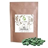 Bio Chlorella Tabletten ca. 800 Stück - 500 mg | 400g reine Algen-Presslinge, ohne Zusätze | Vegan & Nachhaltig verpackt | Reich an Chlorophyll & Carotinoiden - GreatVita