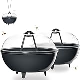 SummStop Wespenfalle 2 Stück – Effektive Insektenfalle für Wespenabwehr - Extra groß - Wespenfalle für draußen - Anti Wespen - Lebendfalle zum Aufhängen - Umweltfreundlich