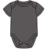 Müsli by Green Cotton Unisex Baby Cozy me s/s Body Base Layer Underwear, Tower Grey, 80