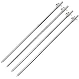 g8ds 4X Edelstahl Angelsport Bankstick Silber Large 50-90cm Rutenhalter Rutenauflage Rodpod