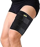 Oberschenkelbandage Muskelfaserriss, Oberschenkelbandage Oberschenkel Bandage Kompression mit Klettverschluss und Rutschfester Gurt für Oberschenkel und Ischiasnerven Schmerzlinderung