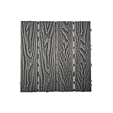 Holzfliesen Akazie 30x30 cm,Terrassenfliesen Balkonfliesen Klicksystem, Wetterfest Balkon Bodenbelag Gartenfliesen für Terrasse, Balkon & Garten A 20pcs