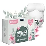 Amari ® Gipsabdruck Babybauch Set - Gipsabdruckset Babybauch - Geschenk werdende Mutter, Gips für den Bauchabdruck -Erinnerungen Schwangerschaft