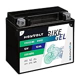 Batterie24.de HeyVolt GEL Motorradbatterie 12V 12Ah 51012 YTX12-BS CTX12-BS GTX12-BS GEL12-12-BS