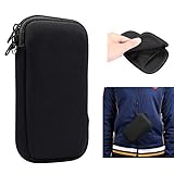 Neopren-Handy-Tasche für Samsung Galaxy S23 S22 S21 S20 Ultra,17,5 cm (6,9 Zoll), universelle Handy-Tasche mit Reißverschluss, Umhängeband für iPhone 15 Pro Max