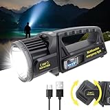 LETOUR LED Handscheinwerfer, Taschenlampe 350000LM Ultra-Long Standby Hochleistungs wasserdichte Campinglaterne 9 Modi Superheller Suchscheinwerfer