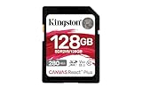 Kingston Canvas React Plus V60 SD 128GB SDXC UHS-II 280R/100W U3 V60 for Full HD/4K