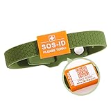 ID-No Sport Notfallarmband aus weichem Silikon mit QR-Code (Olivgrün) – langlebiges & wasserfestes SOS Armband für Notfälle – schneller Zugriff auf wichtige Gesundheitsdaten