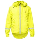 Rainrider Regenjacke (Herren/Damen) Neon, M, Fahrradregenjacke, reflektierende, wasserdichte, winddichte und atmungsaktive Regenjacke zum Laufen Wandern