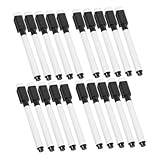 Generisch 20 Stück Whiteboardmarker Abwischbar mit Radierer Schwarze Wasserbasierte Zeichenstifte Multifunktionale Whiteboard Stifte für Büro und Schule