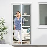 empasa Insektenschutz Fliegengitter Tür Rollotür Insektenschutzrollo SMART Schiebetür Rollo ausziehbar, individuell zuschneidbar, in verschiedenen Größen und Farben als Selbstbausatz