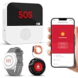 ChunHee Senioren Notruf Armband Tuya Notrufknopf für Senioren WiFi Smart Notrufarmband für Senioren Alert System für ältere Patienten Behinderte,Kinder