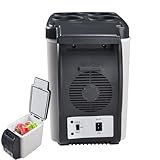 Auto -Kühlschrank - 12V tragbarer Autokühlschrank | 6 -Liter -Kapazität Elektrische Kühlerbox | Elektrischer Kühler für CCAR, geeignet für Roadtrips Outdoor Camping Travel Erfrischungen Aufbewahrung