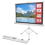 Tragbarer PRJTP52 Projektorleinwand Stativ - Mobile Projektionsleinwand 50 Zoll - Pyle, Weiß